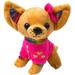 Linzy Toys Plush Pink Chihuahua 6.5 Puppy Dog Stuffed Animal Pal With Rainbow