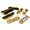 Integy RC Toy Model Hop-ups OBM-1687 8pcs Mini Fingerboards Finger Skateboard w/ Matte Surface (Random Pattern)