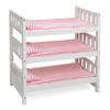 Badger Basket 1-2-3 Convertible Doll Bunk with Bedding (fits Girl Dolls) White/Pink (18581)