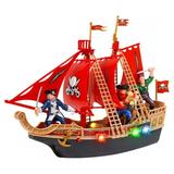 KidPlay Light up Pirate Ship Imagination Adventure Boys Boat Toy Real Sounds Ages 3+