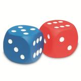 Learning Resources Foam Dice: Dot Dice Red and Blue 6-Sided Foam Dice Early Math Skills Set of 2 Grades PreK+ Ages 3+