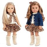Dreamworld Collections Dreamworld Collections - Adventure - 5 Piece Outfit - Jeans Jacket Ivory Tank Top Skirt Scarf And Boots - Clothes Fits 18 Inch American Girl Doll (Doll Not Included) Toys_An