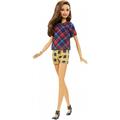 Barbie Fashionistas Doll Plaid On Plaid Tall Body Long Dark Hair