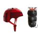 661 Dirt Lid Skate BMX Helmet Red CPSC with Knee Elbow Wrist Pads XS