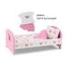 Emily Rose 18 Inch Doll Bed with Matching 18 Doll PJs Pajamas! | Doll Bed also Includes 3 piece reversible Doll Bedding Set | Fits 15 - 18 inch Dolls