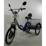 Adult electric mobility tricycle scooter in blue