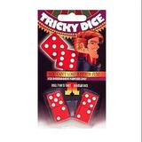 Tricky Magician Always Winning Dice 4pc .5 Close-Up Magic Trick Red White