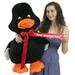 Personalized Giant Stuffed Black Duck 36 Inches Soft American Made 3 Foot Plush Animal