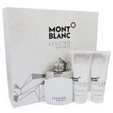 Montblanc Men's Gift Set - 3.3 oz Eau De Toilette Spray + 3.3 oz After Shave Balm + 3.3 oz Shower Gel By Mont Blanc