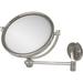 8-in Wall Mounted Extending Make-Up Mirror 5X Magnification with Twist Accent in Polished Nickel