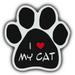 Cat Paw Shaped Magnets: I Love My Cat | Cars Trucks Refrigerators