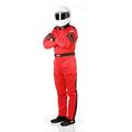 RaceQuip 120012RQP 120 Series 1-Pc Driving Suit SFI 3.2A/5 Red/Black Stripe Small