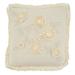 SARO 4431.I18SC 18 in. Square Floral Design Pillow Cover Ivory