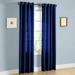 1 PANEL Nancy SOLID ROYAL BLUE SEMI SHEER WINDOW FAUX SILK ANTIQUE BRONZE GROMMETS CURTAIN DRAPES 55 WIDE X 108 LENGTH