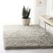 SAFAVIEH Atlantic Kennedy Solid Polyester Shag Area Rug Silver 4 x 6