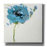 Epic Graffiti Turquoise Poppy Master on White by Jan Griggs Canvas Wall Art 18 x18