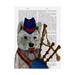 Trademark Fine Art West Highland Terrier And Bagpipes Canvas Art by Fab Funky