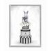 Stupell Industries Fashion Rabbit Box Stack Neutral Gray Painting Framed Wall Art by Ziwei Li