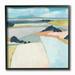 The Stupell Home Decor Peach and Blue Chromatic Fields Color Block Landscape Framed Texturized Art