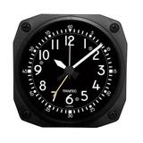 trintec aviation classic desk top travel alarm clock aircraft cockpit style face & unique housing with 12 hour display