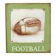 Green Football Game Sports Fan Wall Plaque Wood 12 Inches