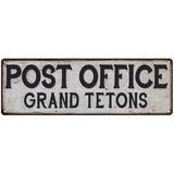 Grand Tetons Post Office Sign Vintage 6x18 206180011494