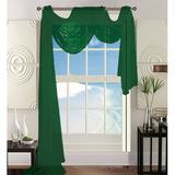 Elegant Comfort Beautiful Window Panel Curtain Sheer Voile Scarf 55 X 216 Hunter Green