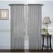 GoodGram 2 Pack: Ultra Luxurious High Thread Rod Pocket Sheer Voile Window Curtains (Grey)