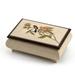 Incredible Handcrafted Ivory Music Box with Bird and Flower Inlay - Happy Birthday