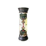 CHLOE Lighting DULCE Tiffany-glass 2 Light Victorian Pedestal Light Fixture 30 Tall