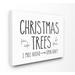 Stupell Industries Christmas Trees Farm Sold Holiday Black And White Word DesignCanvas Wall Art By Artist Lettered and Lined