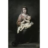 Madonna and Child Oil on Canvas Bartolome Esteban Murillo (1617-1682/Spanish) Staatliche Kunstsammlungen Dresden Germany (Gemaldegalerie Alte Meister) Poster Print (24 x 36)