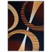 Home Dynamix Premium Indus Contemporary Geometric Area Rug Black/Brown 3 7 x5 2