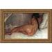 Nude Woman Reclining Seen from the Back 24x16 Gold Ornate Wood Framed Canvas Art by Vincent van Gogh