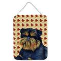 Carolines Treasures LH9118DS1216 Brussels Griffon Fall Leaves Portrait Wall or Door Hanging Prints 12x16 multicolor