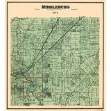 Middleburg Ohio - Stewart 1874 - 23 x 25.25 - Glossy Satin Paper