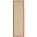 Linon Athena Runner Natural with Burnt Orange 2.6ft x 12ft