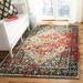 SAFAVIEH Classic Vintage Kian Floral Bordered Polyester Area Rug Red/Charcoal 5 x 8