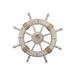 Rustic Decorative Ship Wheel With Seashell 24 - Wooden Ships Wheel - Boat Steering Wheel Decoration