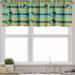 Ambesonne Dogs Window Valance Blue Backdrop Dachshund Dogs 54 X 18 Pale Blue Brown