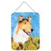 Carolines Treasures SS4239DS1216 Collie Smooth in Summer Flowers Wall or Door Hanging Prints 12x16 multicolor