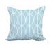 18 x 18 Inch Ovals Go Round Pale Blue Geometric Print Decorative Polyester Throw Pillow with Linen Texture