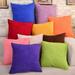 Walfront Solid Color Cotton Canvas Cushion Cover Home Decor Throw Pillow Case Lounge