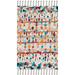 SAFAVIEH Casablanca Isolde Southwestern Shag Area Rug Ivory/Multi 4 x 6