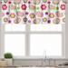 Ambesonne Retro Window Valance Patchwork Flowers Hearts 54 X 12 Multicolor