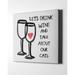 Epic Graffiti Wine And Cats by Linda Woods Giclee Canvas Wall Art 18 x18