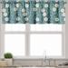Ambesonne Ivory and Blue Window Valance Chamomile Blossoms 54 X 12 Turquoise Teal and Ivory