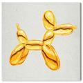 Wynwood Studio Balloon Dog Lux Animals Wall Art Canvas Print - Gold Gray 30 x 30