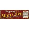 Eugene s Man Cave Rules Red Personalized Metal Sign Gift 6x18 106180004282