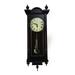 Bedford Clock Collection Grand 31 Antique Mahogany Cherry Oak Chiming Wall Clock with Roman Numerals